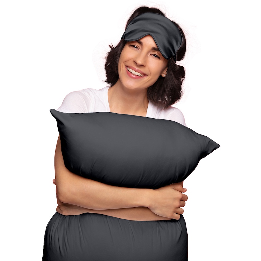 2 Pack Satin Sleep Set Pillowcase & Eye Mask Header Image